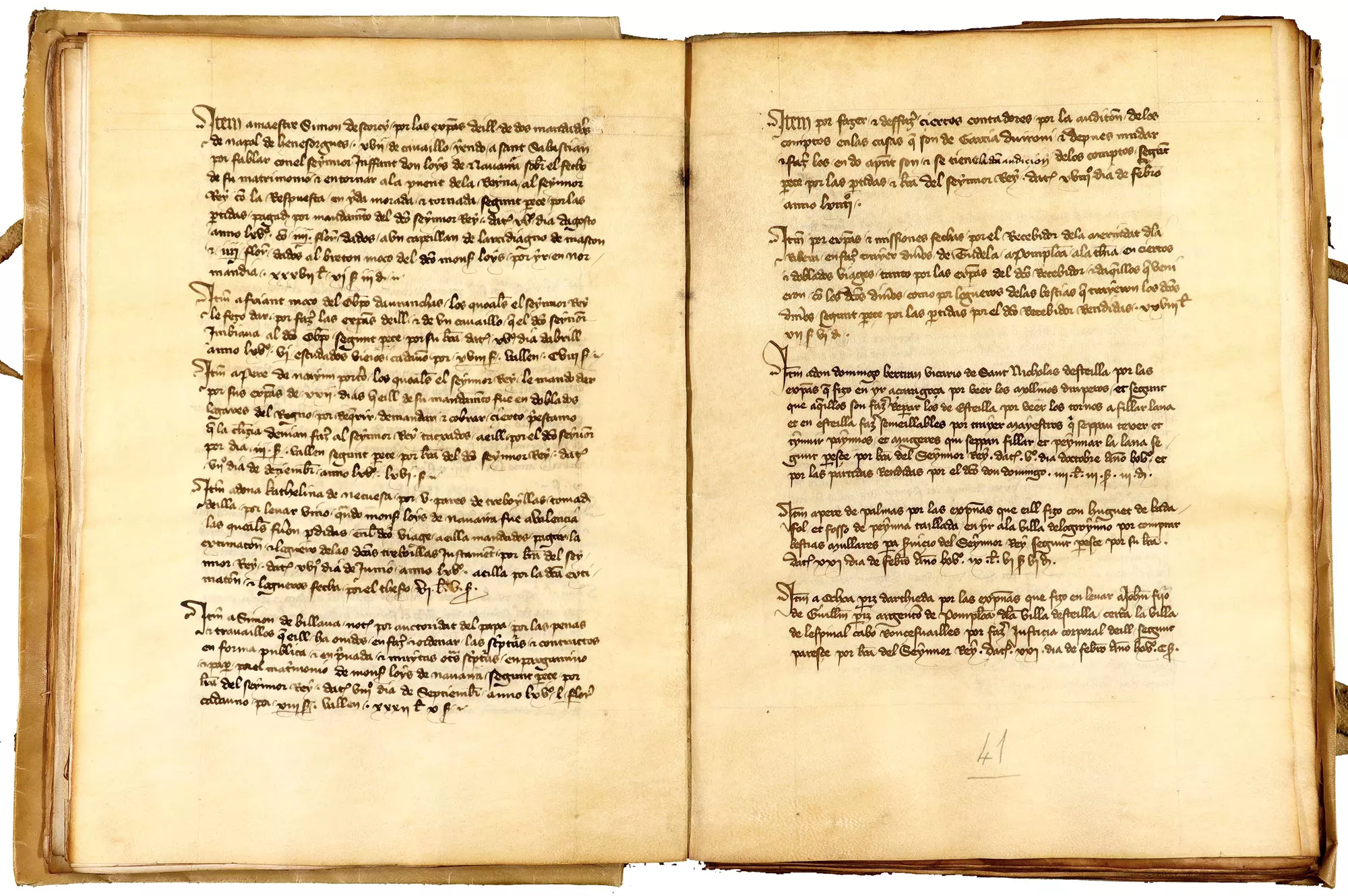 Pago a Napol de Henesorgues y a 17 jinetes enviados a San Sebastíán para negociar el matrimonio del infante Luis de Navarra, hermano de Carlos II, rey de Navarra.