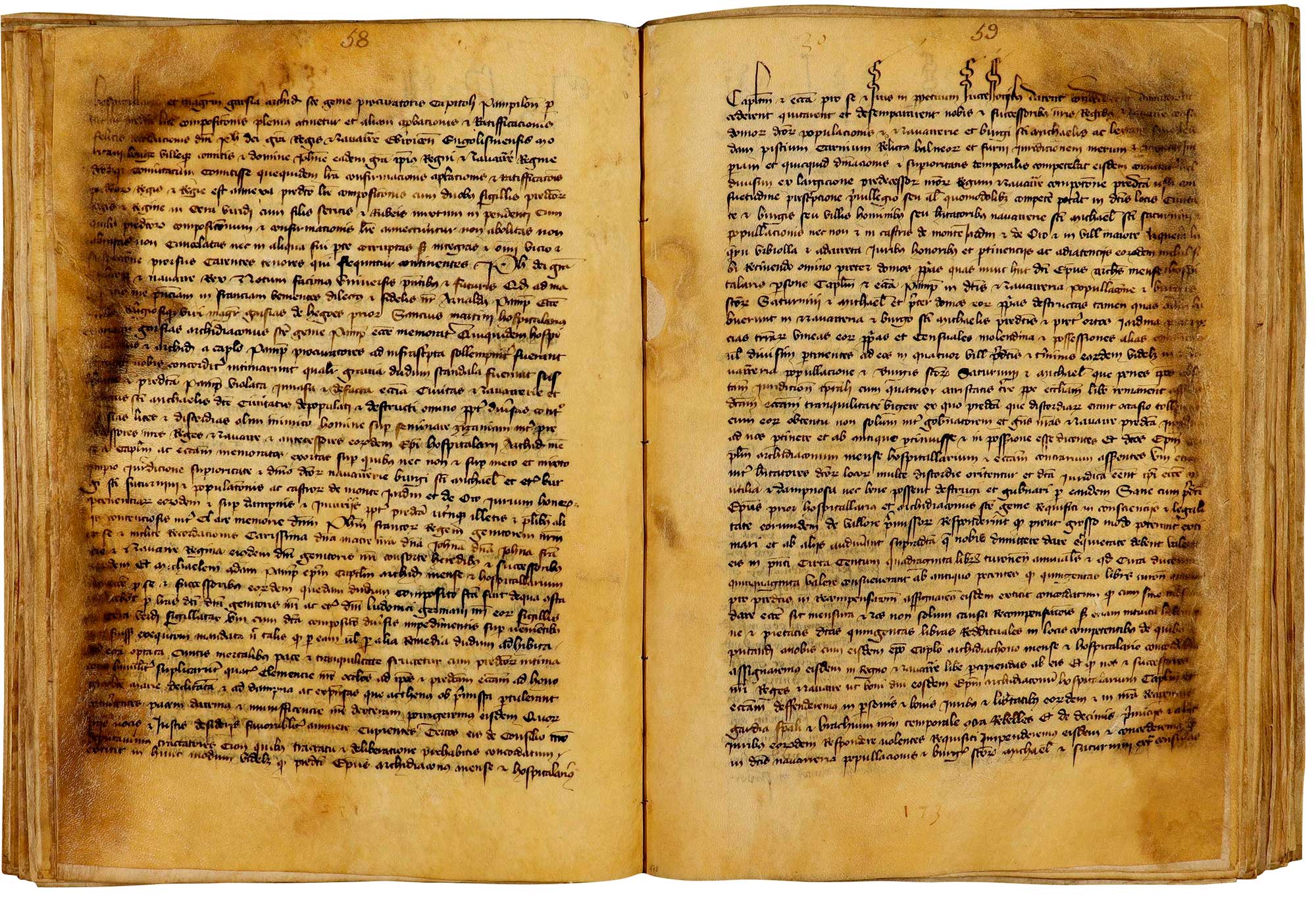 Felipe II el Largo, rey de Francia y de Navarra, conviene con el obispo de Pamplona sobre el dominio temporal de las cuatro poblaciones de Pamplona. París, septiembre de 1319