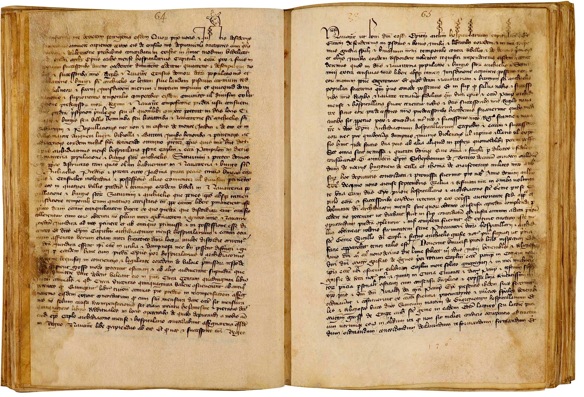 Felipe II el Largo, rey de Francia y de Navarra, conviene con el obispo de Pamplona sobre el dominio temporal de las cuatro poblaciones de Pamplona. París, septiembre de 1319