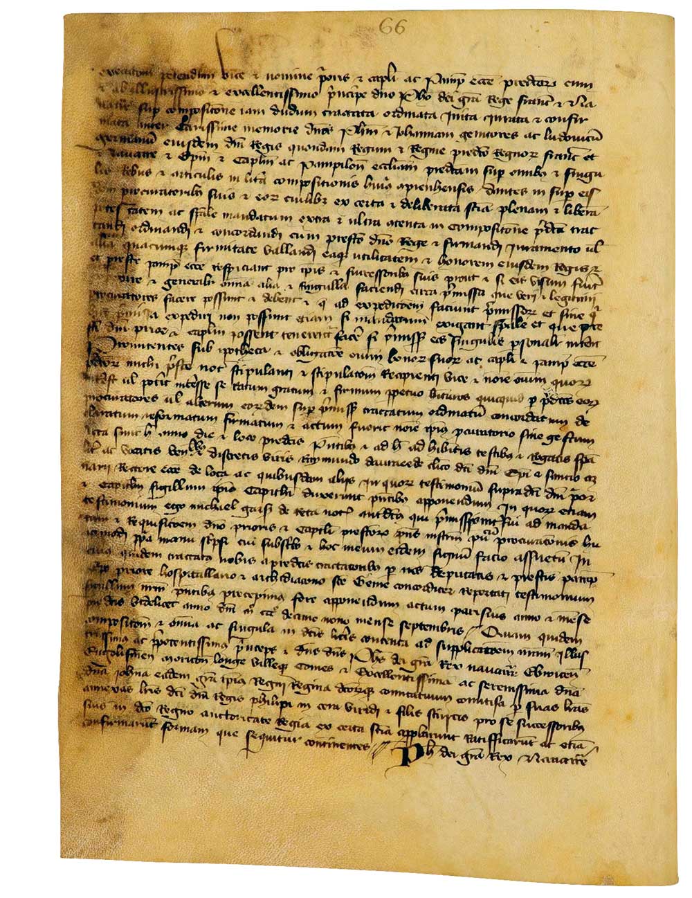 Felipe II el Largo, rey de Francia y de Navarra, conviene con el obispo de Pamplona sobre el dominio temporal de las cuatro poblaciones de Pamplona. París, septiembre de 1319